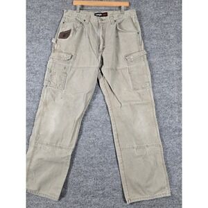 Wrangler  Distressed Riggs Workwear Men's Carpenter Cargo Pants Sz 36x36‎